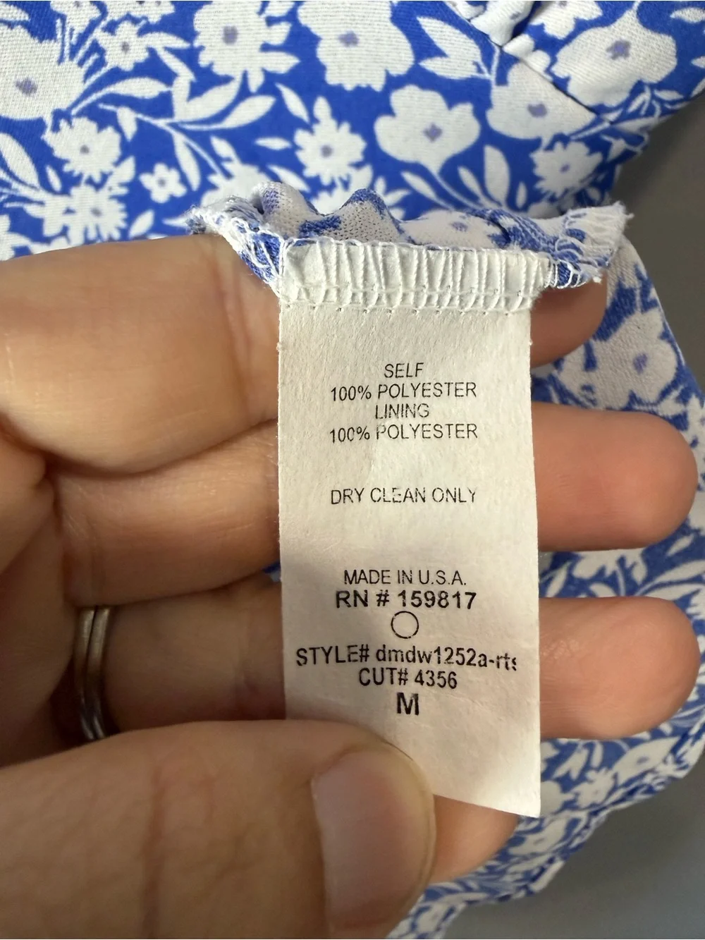 Altar’d State NWT‎ Blue White Floral Cutout Tie Back Mini Dress Medium